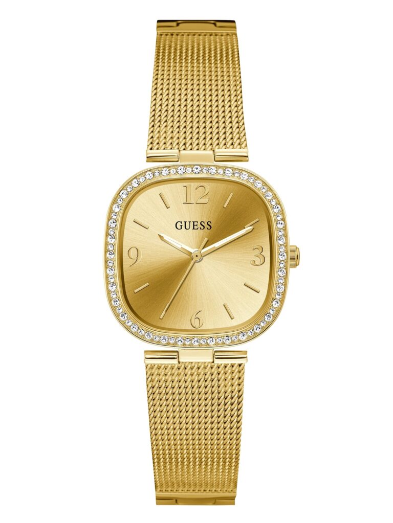 GUESS Square 32mm Champagne Dial Analog Women Watch – GW0354L2